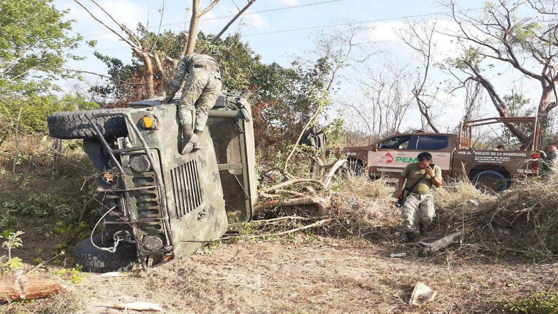 Volcadura de militares